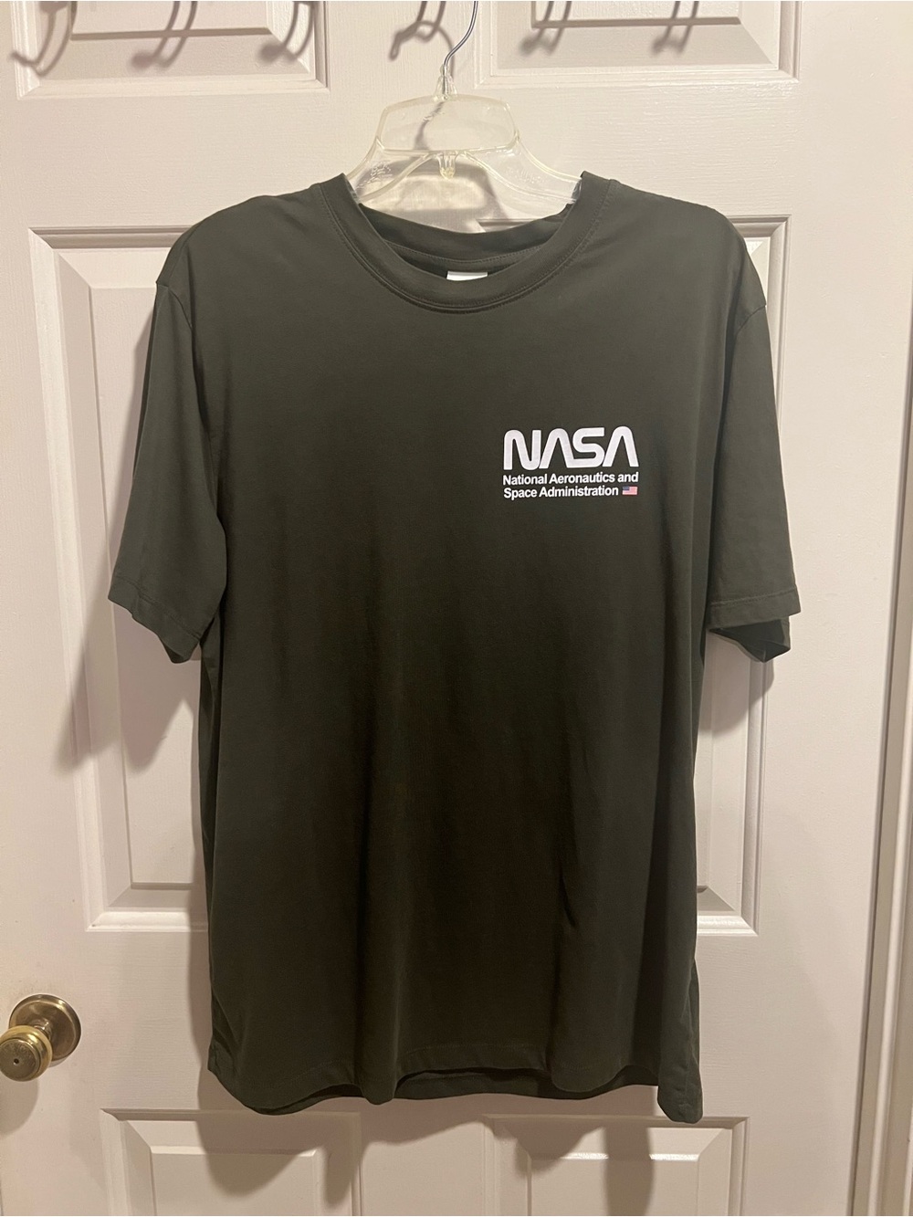 H&M NASA Logo Short Sleeve T-Shirt - Olive Green
